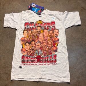 Chicago Bulls Vintage 1996 NBA Finals Caricature Youth Size T-shirt